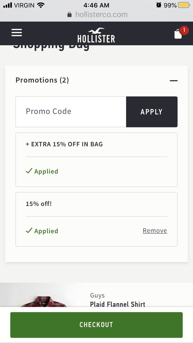 hollister email sign up 15 off