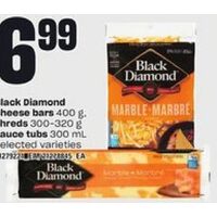 Black Diamond Cheese Bars, Shreds, Sauce Tubs