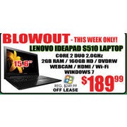 Lenovo IdeaPad S510 Laptop - $189.99 (24% off)
