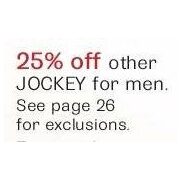 25% Off Select Jockey Underwear for Men