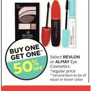 Revlon Or Almay Eye Cosmetics  - BOGO 50% Off