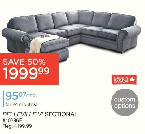Sears Belleville Vi 3 Piece Sofa Sectional Redflagdeals Com Belleville Vi 3 Piece Sofa Sectional, Sears Sectional Sofa