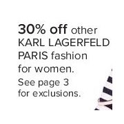 Karl Lagerfeld Paris Fashion For Women  - 30% off