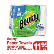 Bounty Paper Towels  - $11.99