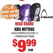 Head Brand Kids Mittens - $9.99/pair