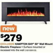 Home Depot Hampton Bay 50 Wall Mount Electric Fireplace