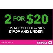 Recycled Games $19.99 and Under - 2 for $20.00