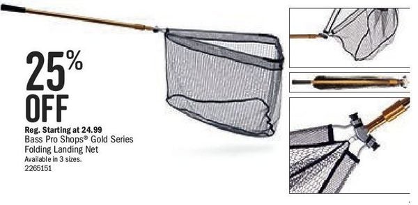 Bass Pro Shops: Bass Pro Shops Gold Series Folding Landing Net 