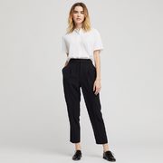 uniqlo drape tapered ankle length pants
