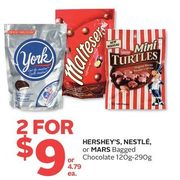 Hershey's, Nestle, Or Mars Bagged Chocolate - 2/$9.00
