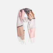 Rectangle Scarf With Pale Colorblocks - 2/$35.00