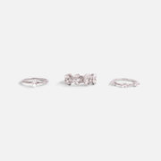 Set Of 3 Silvered Rings With Glittering Stones - $7.48 ($7.47 Off)