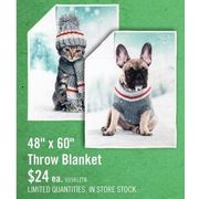 48" x 60" Throw Blanket - $24.00
