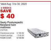 Sealy Posturepedic Newland Twin Mattress - $159.99 ($40.00 off)