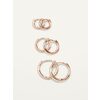Rose-Gold Toned Hoop Earrings 3-Pack For Women - $18.00 ($6.99 Off)