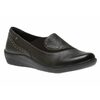 Leona Black Leather Slip-on Wedge Loafer By Earth - $69.99 ($40.01 Off)