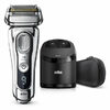 Braun - Braun Series 9 Silver Rechargeable Shaver With Clean & Charge Station & Case - $297.98 ($52.01 Off)