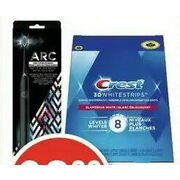 Arc Sonic Power Toothbrush With Travel Case or Crest 3dwhite Glamorous White Whitestrips - $39.99