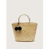 Straw Tote Bag With Pompoms - $12.00 ($17.99 Off)