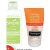 Clean & Clear Lemon Gel Cleanser, Simple or Neutrogena Acne Facial Cleansers - Up to 20% off